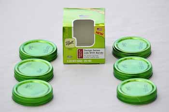 Green Decorative Mason Jar Lids (6 count)