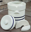 Ohio Stoneware  3 Gallon Crock with Lid and Crescent Weights