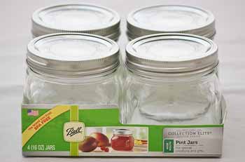 Elite Wide Mouth Pint Jars (4 Jars)